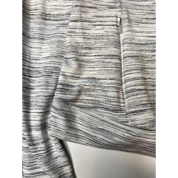 Lululemon Outrun The Elements 1/2 Zip Pullover Size 2 Space Dye White Black - Picture 6 of 7